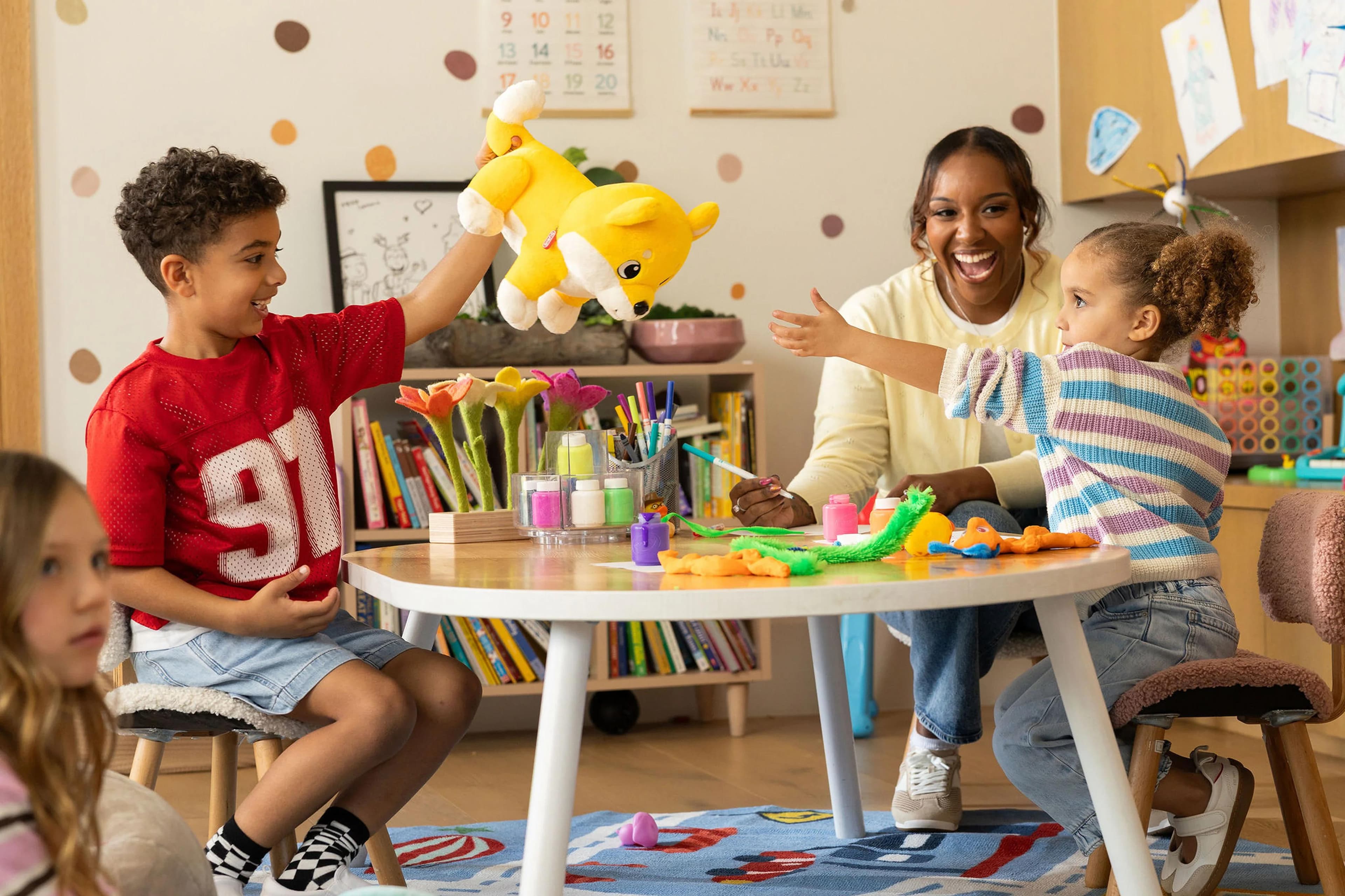 Teacher using AI Toys in classroom